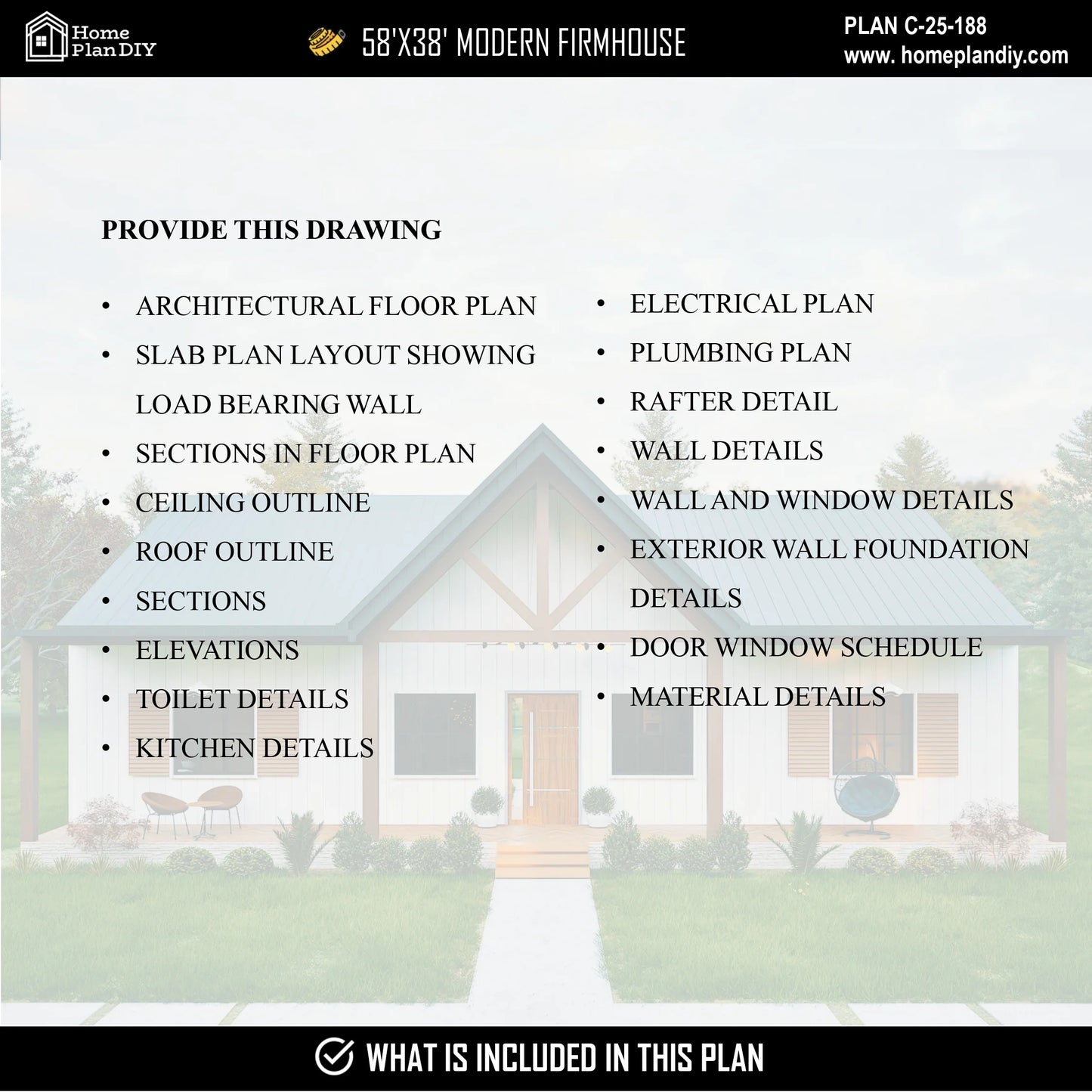 3 bedroom 2 bathroom barndominium floor plan with open-concept layout and slab foundation