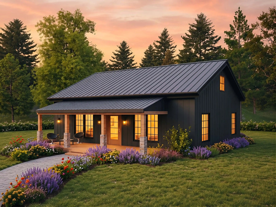 Tiny House Modern House 1000 SQFT Plan 25107