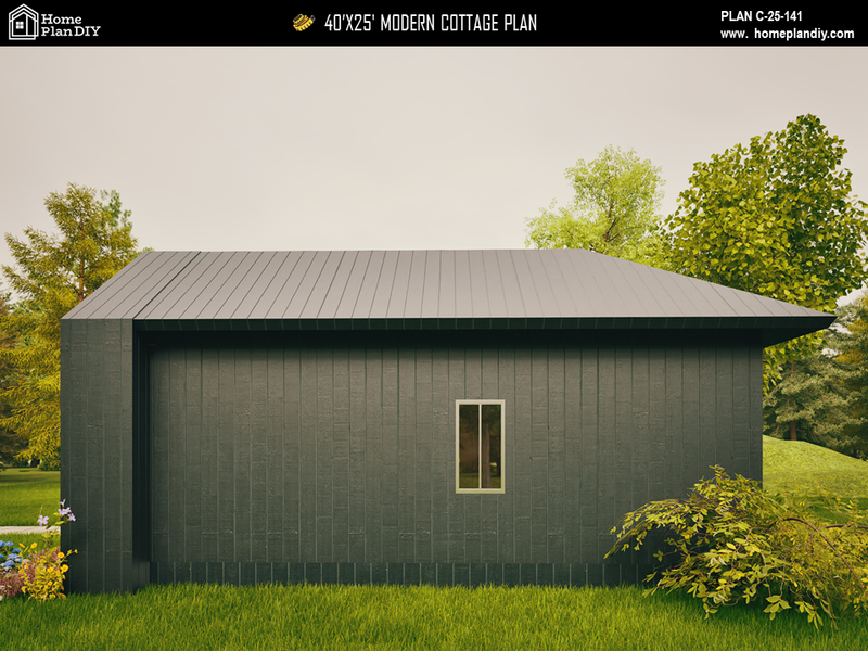 1000 square foot one-story cottage with open layout