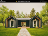 2 bedroom 3 bathroom modern tiny house floor plan