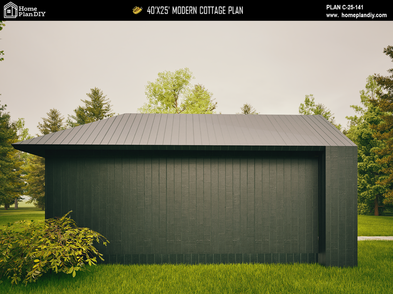 2 bedroom 3 bathroom modern tiny house floor plan