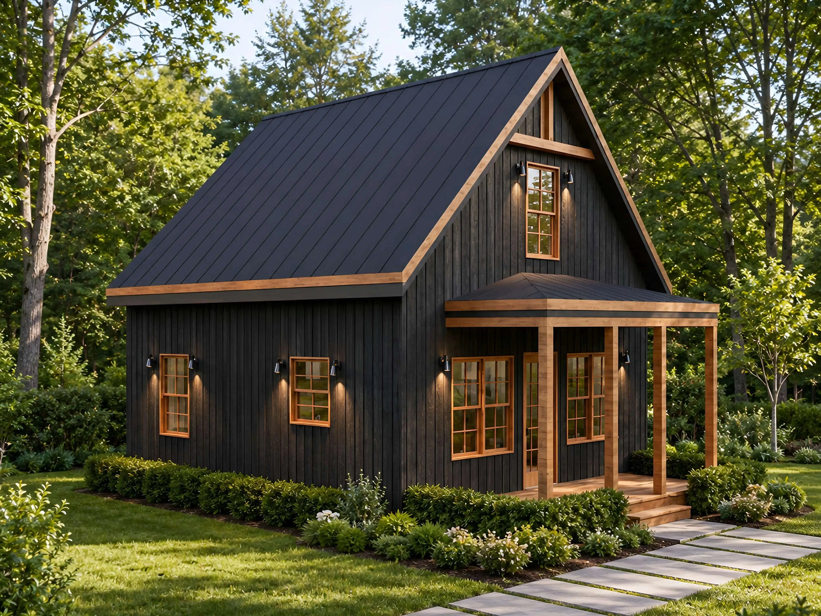 22x25 tiny cottage house plan with loft, 2 bedroom