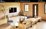 3 bedroom 2 bathroom barndominium floor plan with loft
