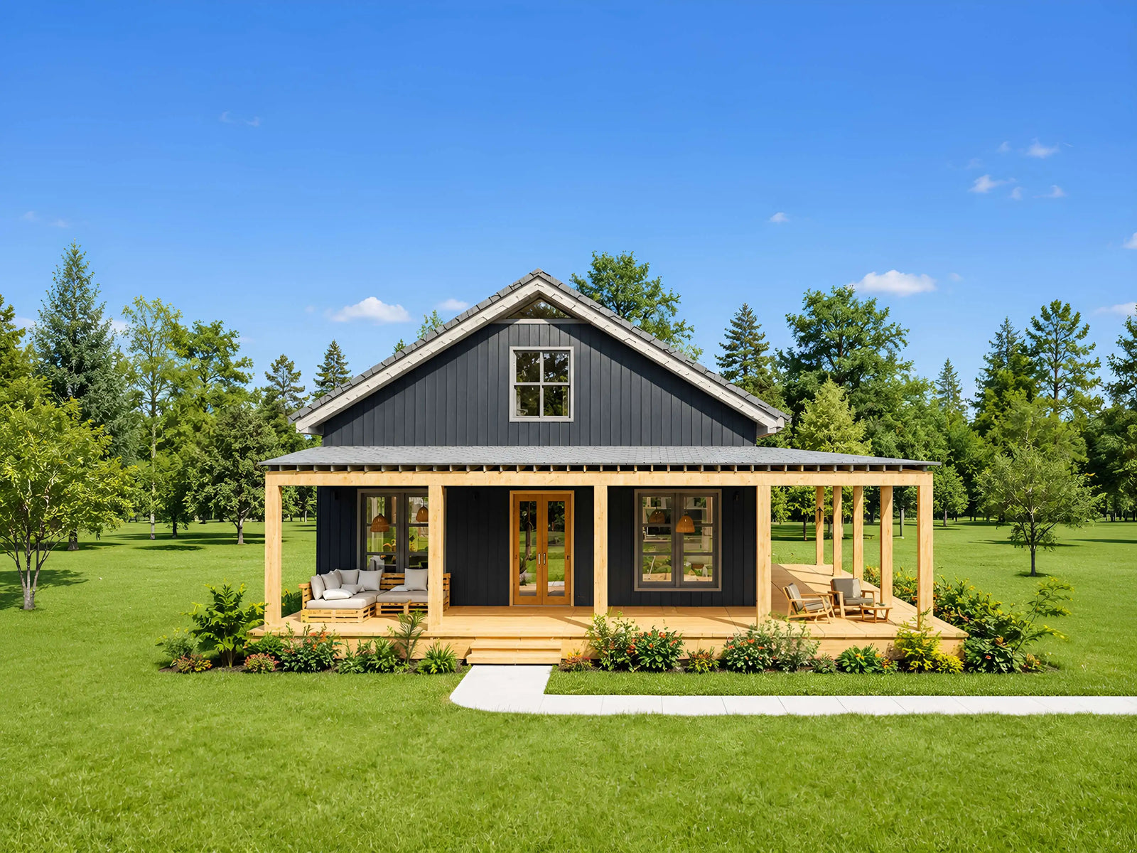 Modern Barndominium House Plan 25106