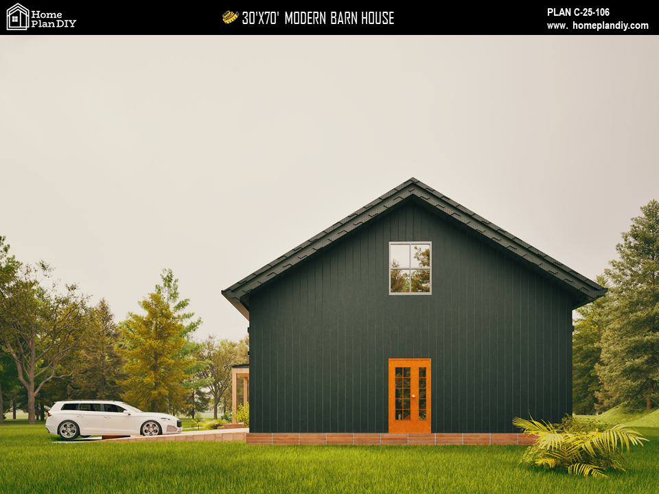 Modern Barndominium House Plan 25106