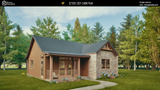2 bedroom 2 bathroom cozy cabin house plan with porch
