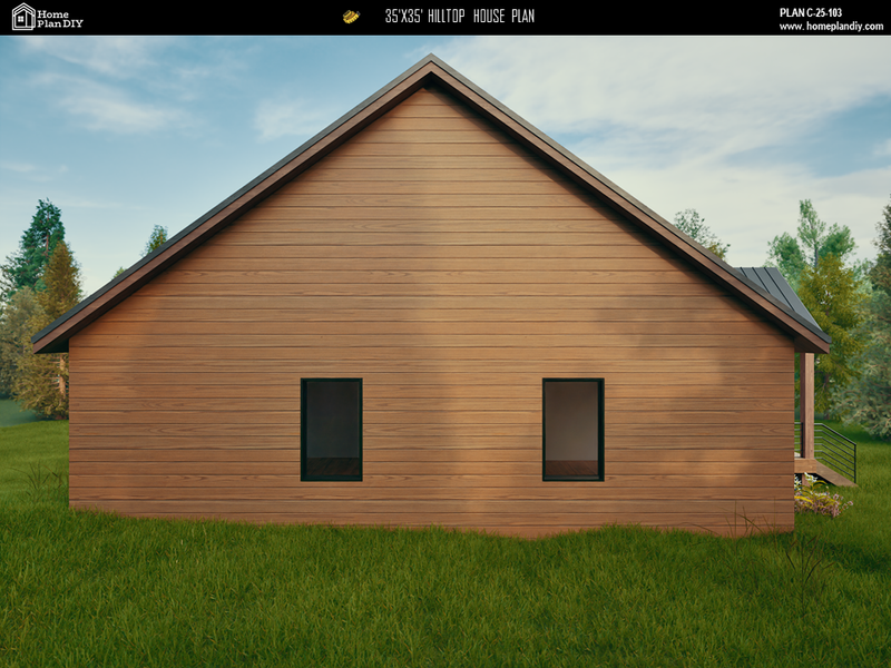 4 bedroom 3 bathroom modern hilltop house plan with basement and loft