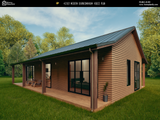 2 bedroom 2 bathroom modern barndominium house plan