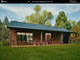 2 bedroom 2 bathroom modern barndominium house plan