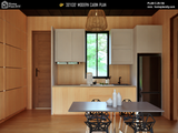 2 bedroom 1 bathroom modern cabin floor plan with loft
