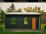 2 bedroom 1 bathroom modern cabin floor plan with loft
