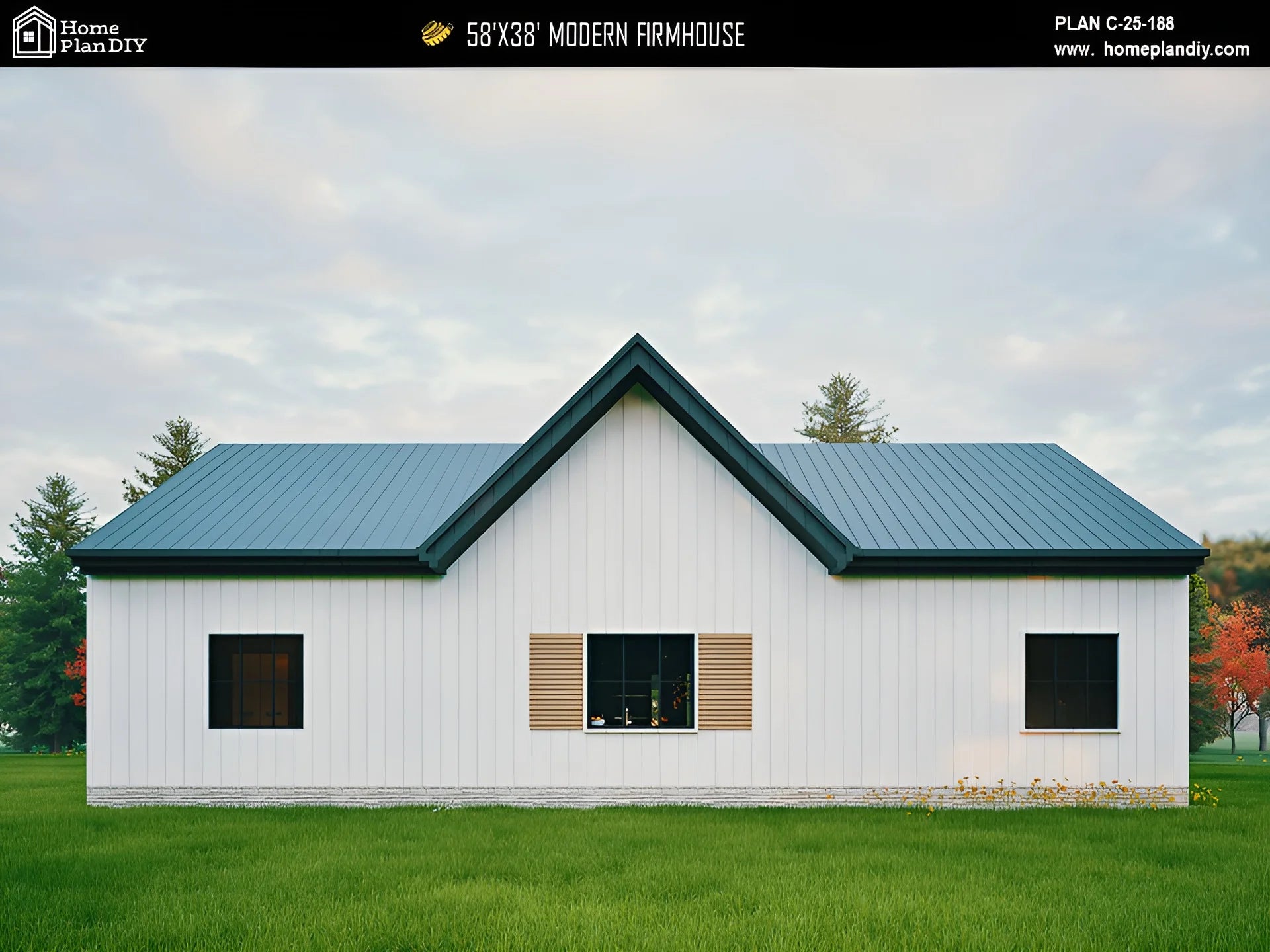 3 bedroom 2 bathroom barndominium floor plan with open-concept layout and slab foundation