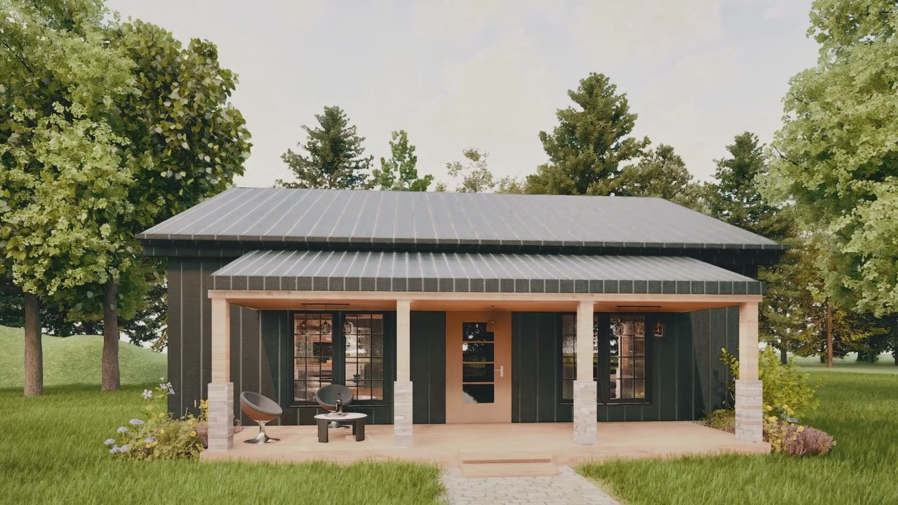 Tiny House Modern House 1000 SQFT Plan 25107