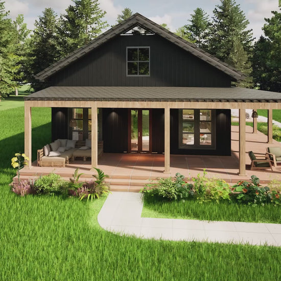 Modern Barndominium House Plan 25106