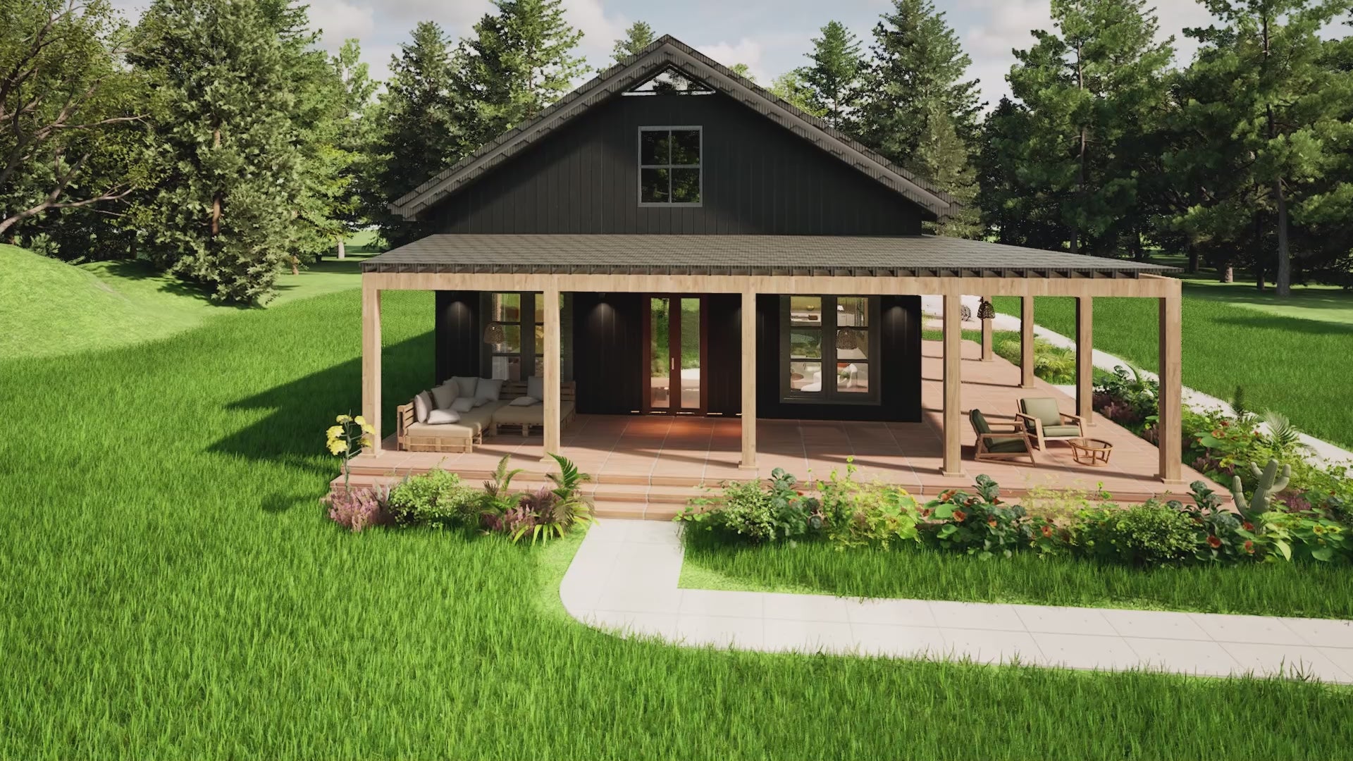 Modern Barndominium House Plan 25106