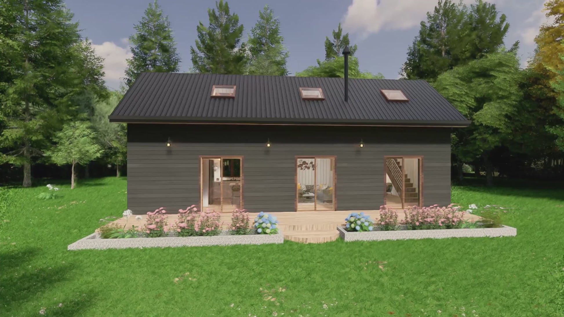 23x42 Modern Tiny House Plan Walkthrough – DIY Cabin with Loft Bedroom, Open Floor Plan, and Front Porch