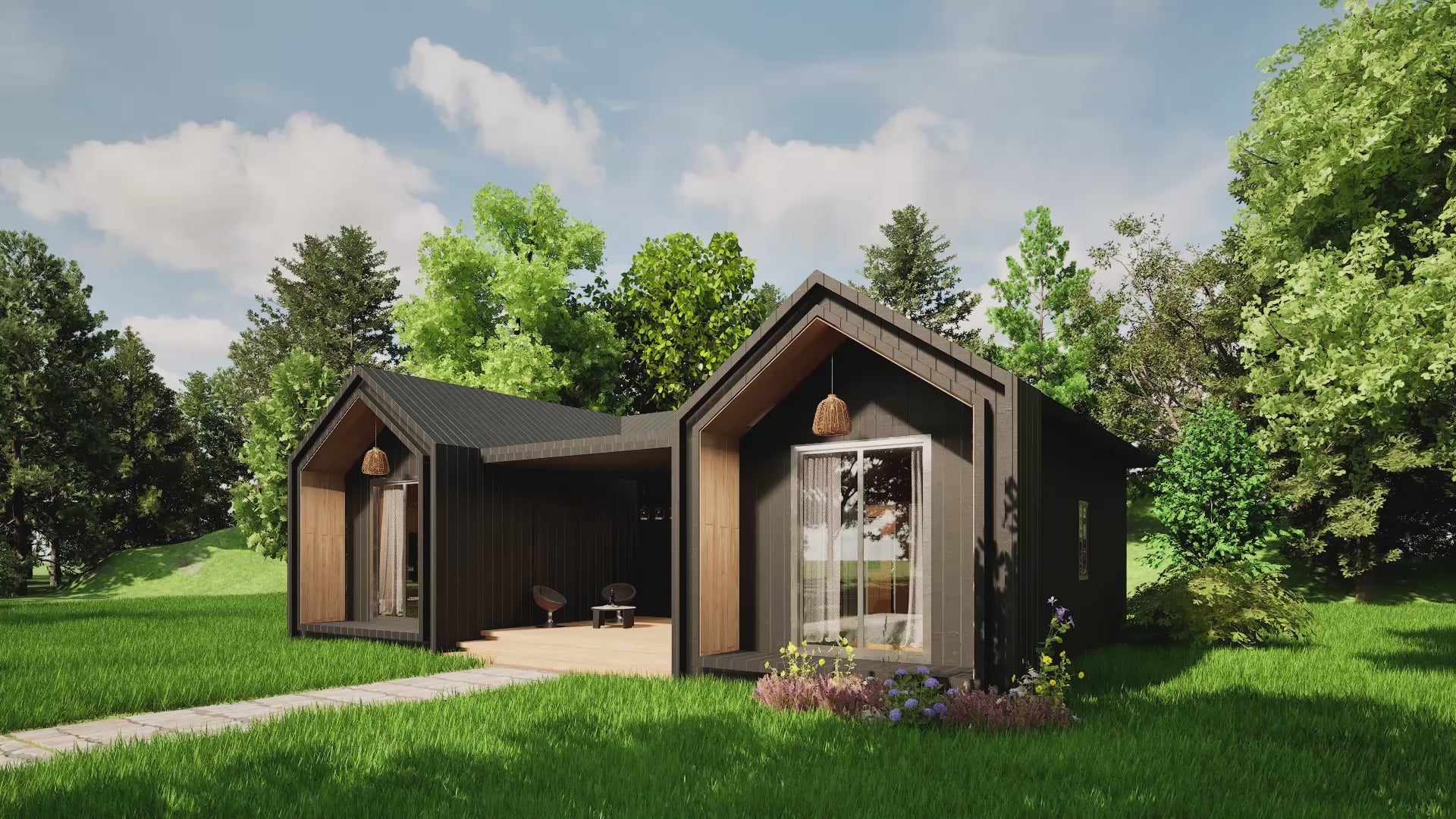 Tiny home design with loft and 3 full bathrooms video tour