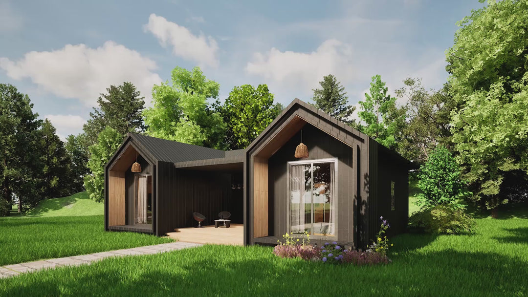 Tiny home design with loft and 3 full bathrooms video tour